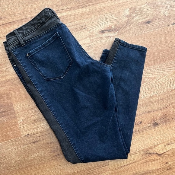 Kardashian Kollection denim two tone jeans, size 12. - Picture 3 of 6